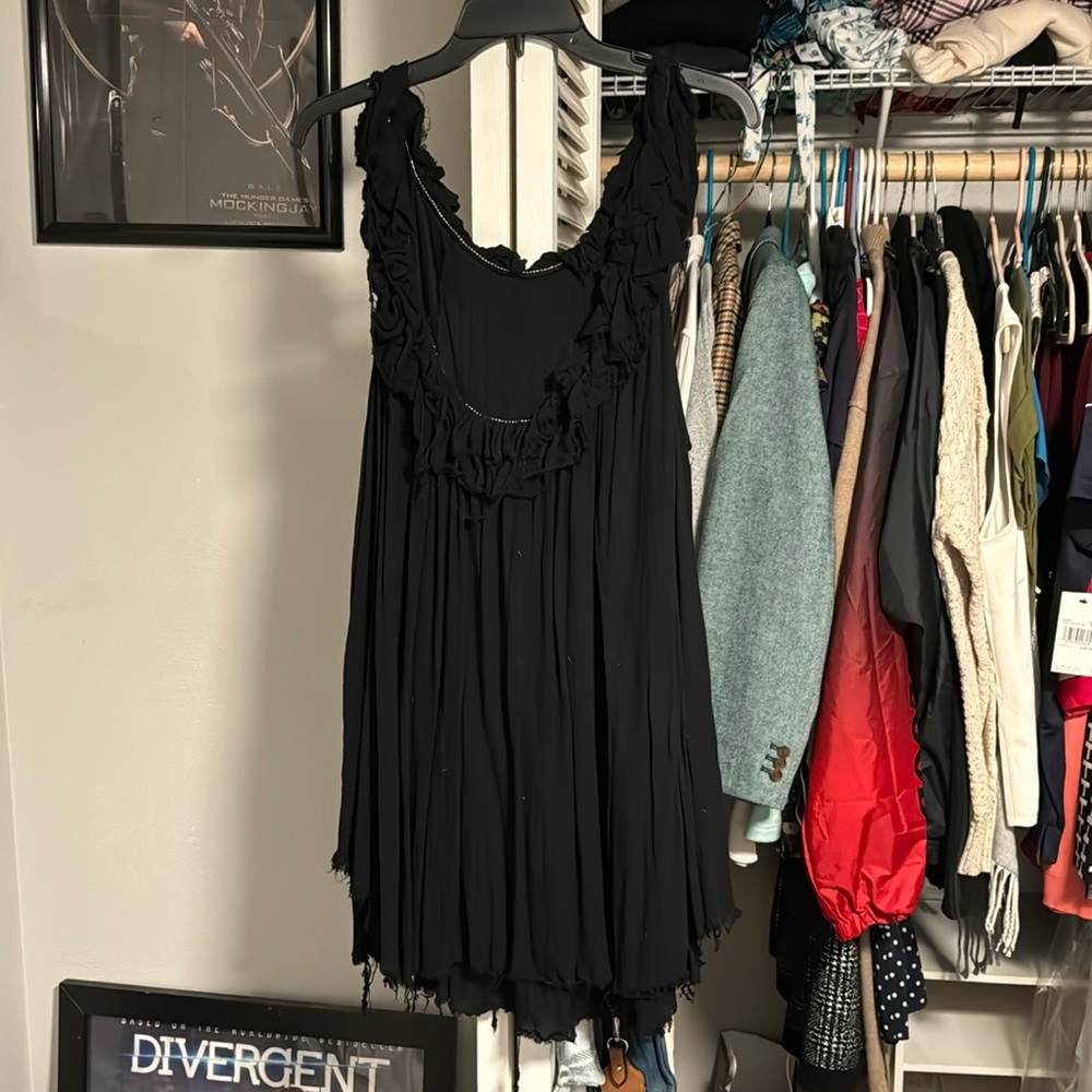 FREE PEOPLE Black BEACHY GAUZY Dress/TOP/Coverup